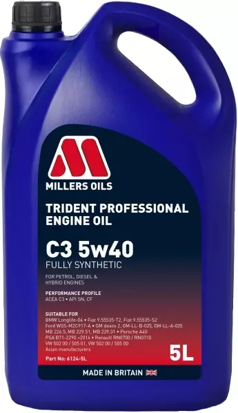 MILLERS TRIDENT PROFESSIONAL C3 OLEJ SILNIKOWY 5W40 5L