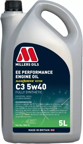 MILLERS EE PERFORMANCE C3 OLEJ SILNIKOWY 5W40 5L