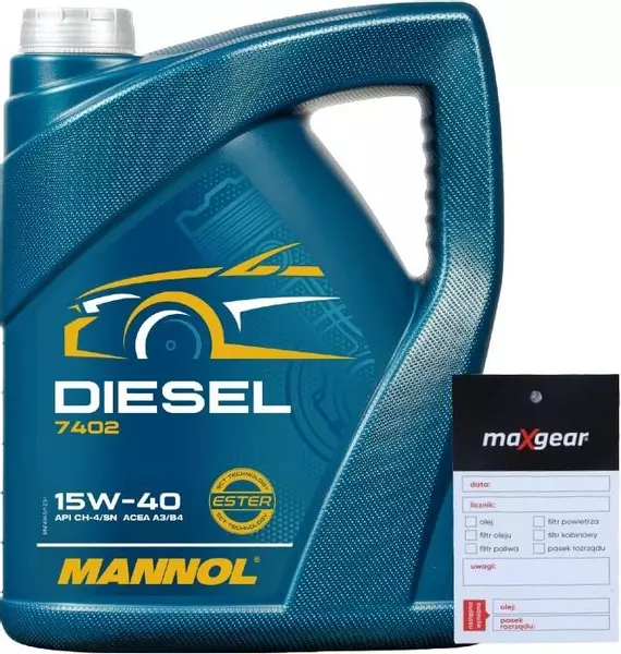 MANNOL 7402 DIESEL OLEJ SILNIKOWY 15W40 5L + ZAWIESZKA