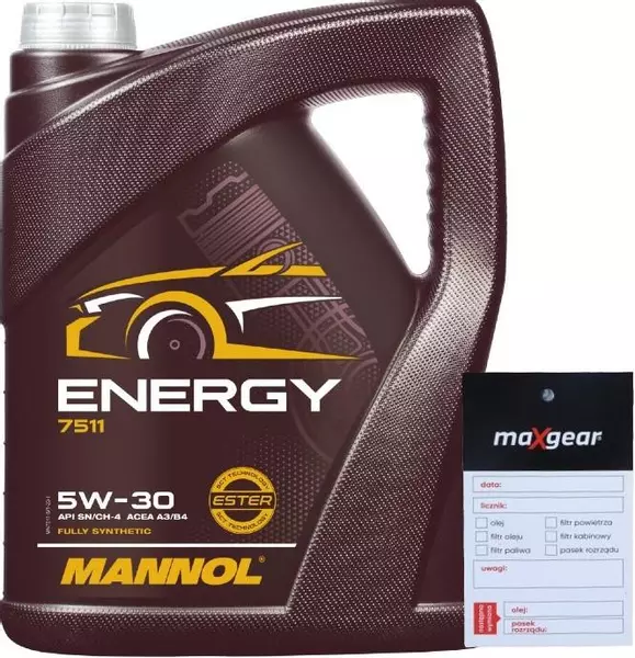 MANNOL 5711 ENERGY OLEJ SILNIKOWY 5W30 4L + ZAWIESZKA