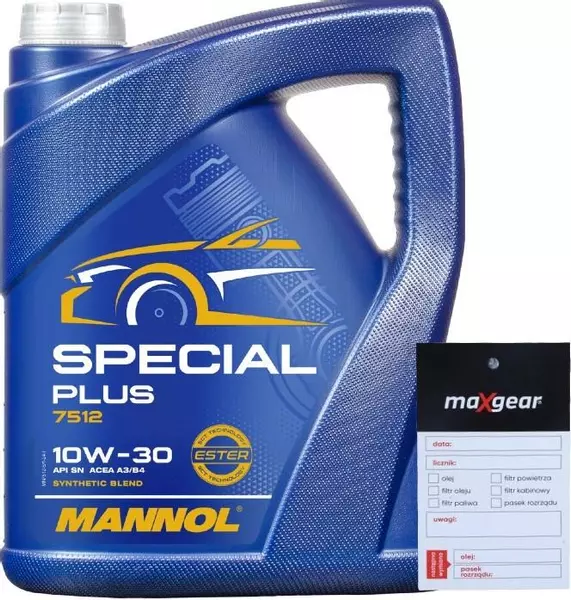 MANNOL 7512 SPECIAL PLUS OLEJ SILNIKOWY 10W30 4L + ZAWIESZKA