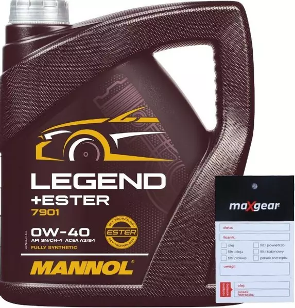 MANNOL 7901 LEGEND + ESTER OLEJ SILNIKOWY 0W40 4L + ZAWIESZKA