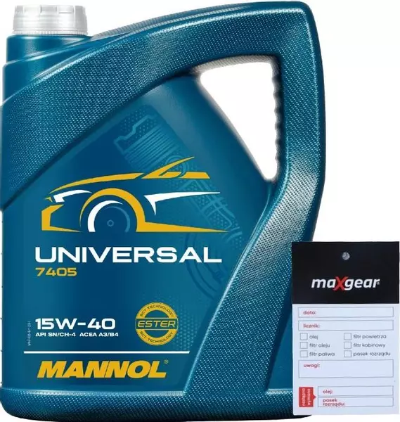 MANNOL UNIVERSAL OLEJ SILNIKOWY 15W40 5L + ZAWIESZKA