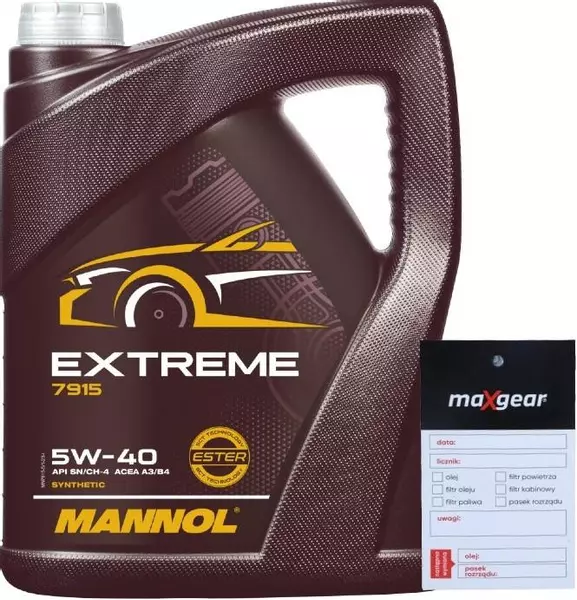 MANNOL EXTREME OLEJ SILNIKOWY 5W40 5L + ZAWIESZKA