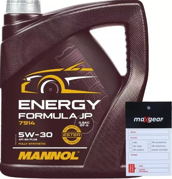 MANNOL ENERGY FORMULA JPL OLEJ SILNIKOWY 5W30 4L + ZAWIESZKA