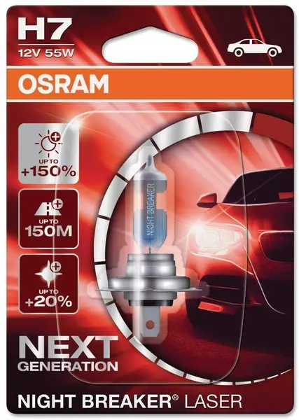 OSRAM NIGHT BREAKER LASER +150% H7 12V BLISTER