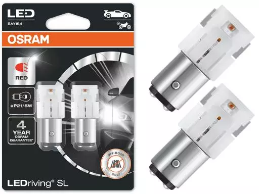 OSRAM LEDRIVING ŻARÓWKI P21/5W CZERWONE 12V RED