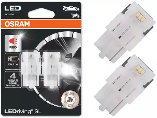 OSRAM LEDRIVING ŻARÓWKI W21W CZERWONE 12V RED