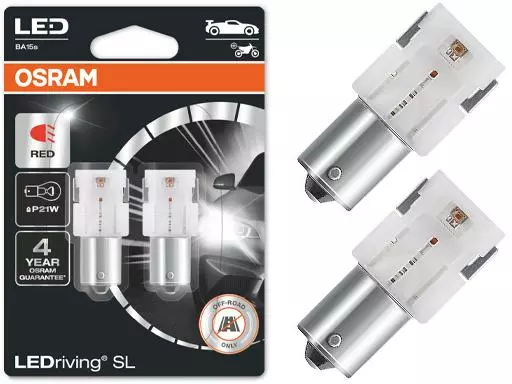 OSRAM LEDRIVING ŻARÓWKI P21W CZERWONE 12V RED