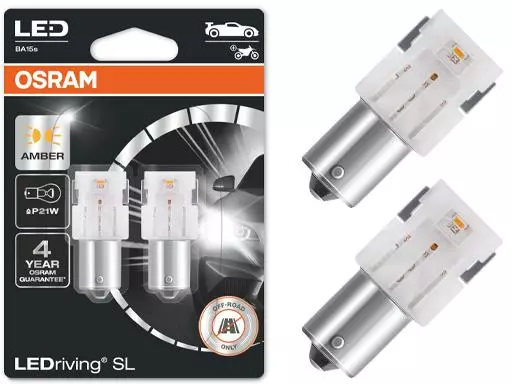 OSRAM LEDRIVING ŻARÓWKI P21W ŻÓŁTE 12V 6000K