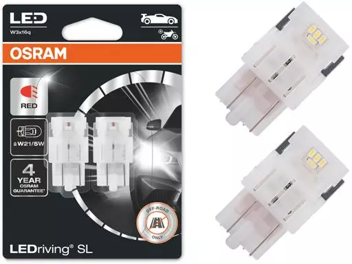 OSRAM LEDRIVING ŻARÓWKI W21/5W CZERWONE 12V RED