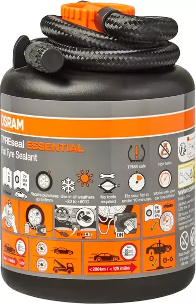 OSRAM TYRESEAL ESSENTIAL USZCZELANIACZ DO OPON 450ML ZAPAS