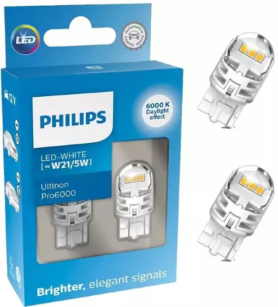 PHILIPS ULTINON PRO6000 ŻARÓWKI LED 12V W21/5W