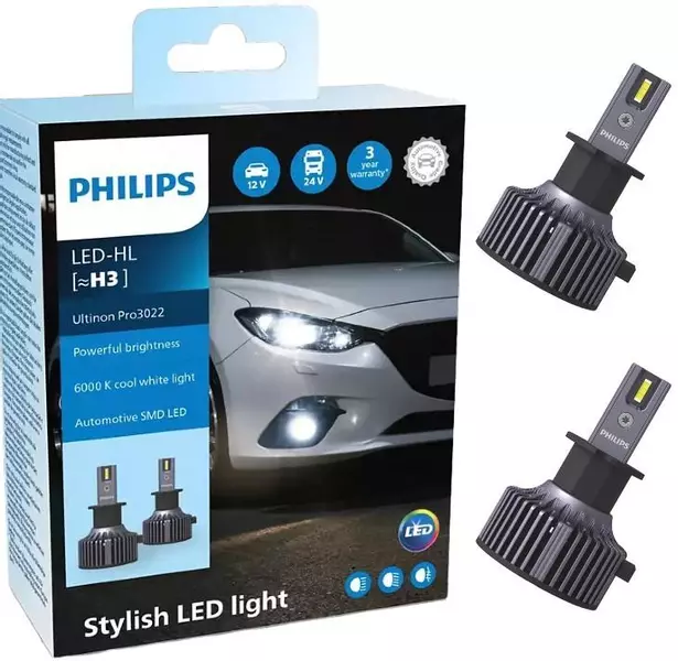 PHILIPS ULTINON PRO3022 ŻARÓWKI LED 12-24V 6000K H3