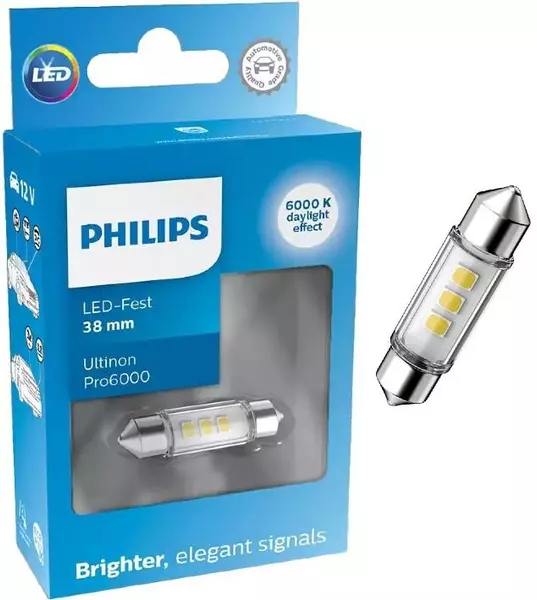 PHILIPS ULTINON PRO6000 ŻARÓWKA LED 12V C5W 38MM