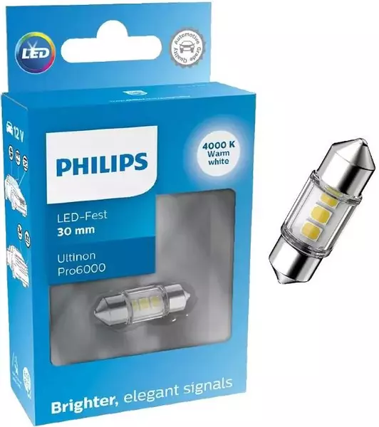 PHILIPS ULTINON PRO6000 ŻARÓWKA LED 12V C5W 30MM