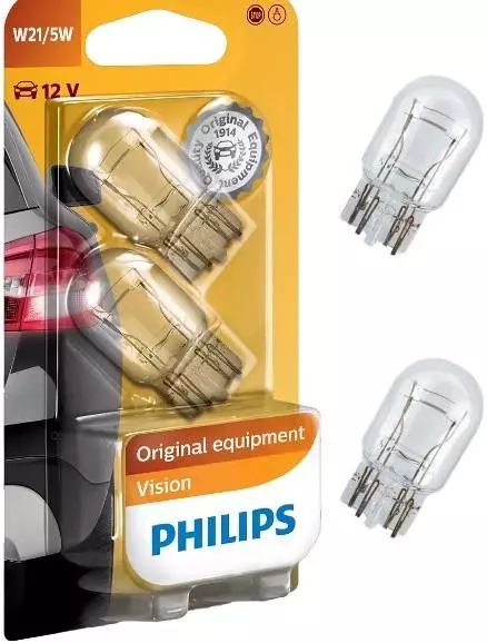 PHILIPS VISION ŻARÓWKI 21W 12V W21/5W