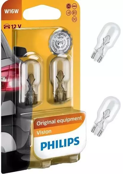 PHILIPS VISION ŻARÓWKI 16W 12V W16W