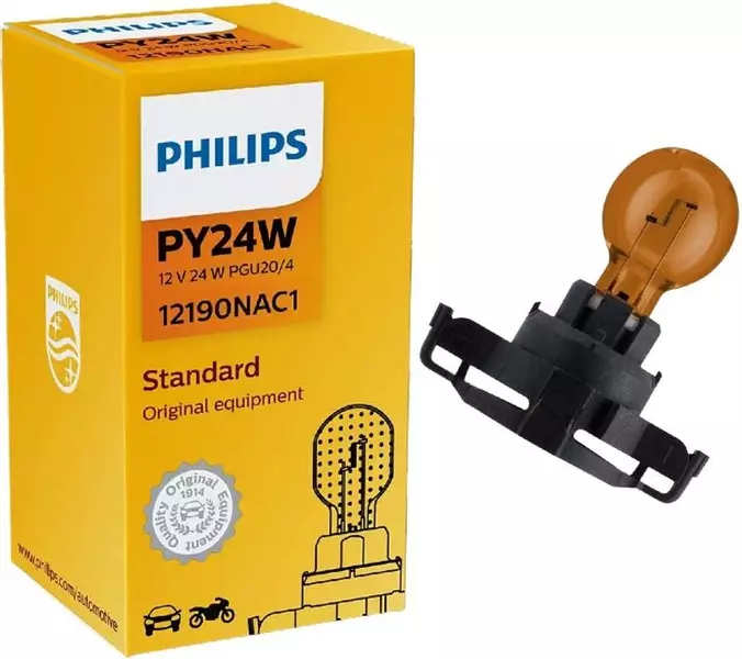 PHILIPS VISION ŻARÓWKA PY24W 12V 24W PG20/4