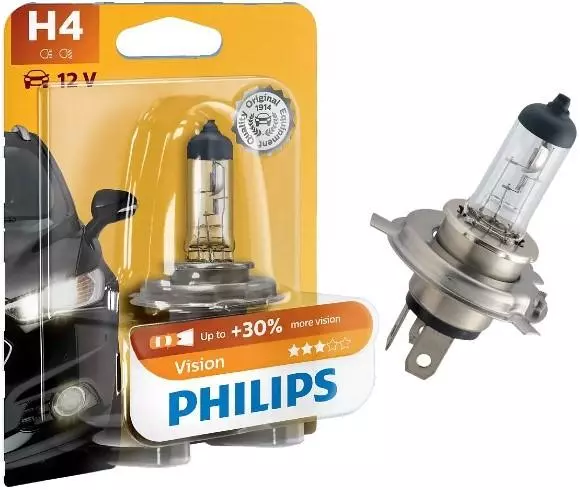 PHILIPS VISION +30% H4 12V 60/55W P43T 1-SZT