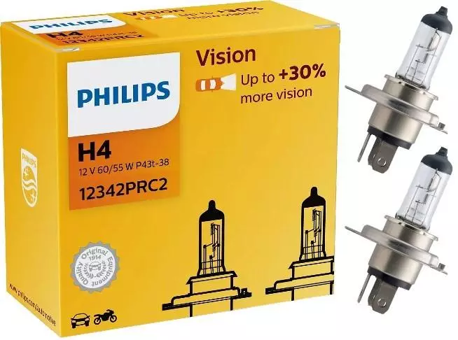 PHILIPS VISION +30% H4 12V 60/55W P43T BOX