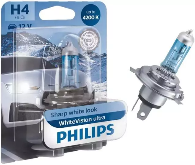 PHILIPS WHITE VISION ULTRA +60% H4 12V 60/55W