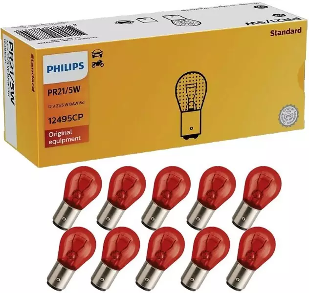 PHILIPS VISION ŻARÓWKA PR21/5W 12V 5/21W BAW15D 10SZT