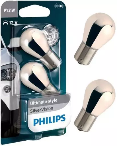 PHILIPS SILVER VISION PY21W 12V 21W BAU15S DUO