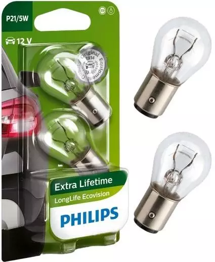 PHILIPS ECOVISION P21/5W LONGLIFE 12V BAY15D DUO