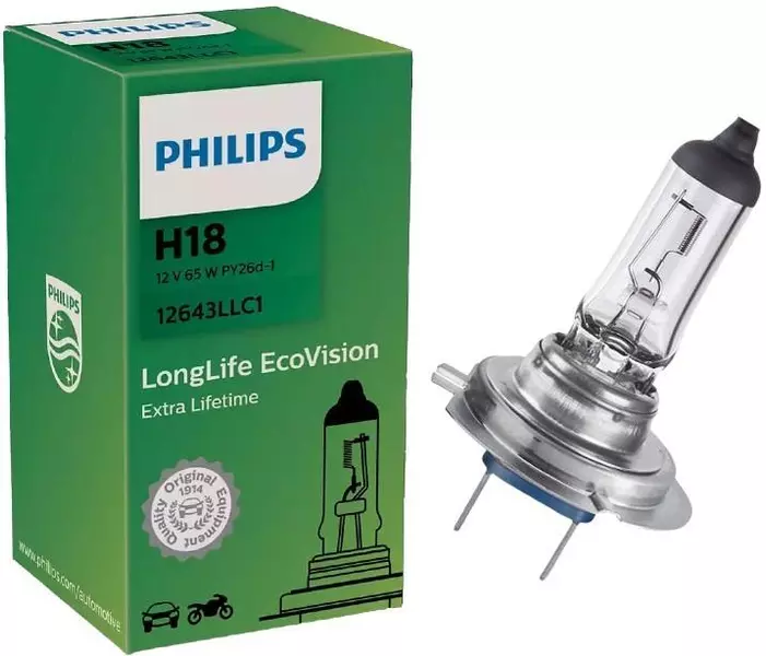 PHILIPS LONGLIFE ECOVISION ŻARÓWKA 12V 65W H18