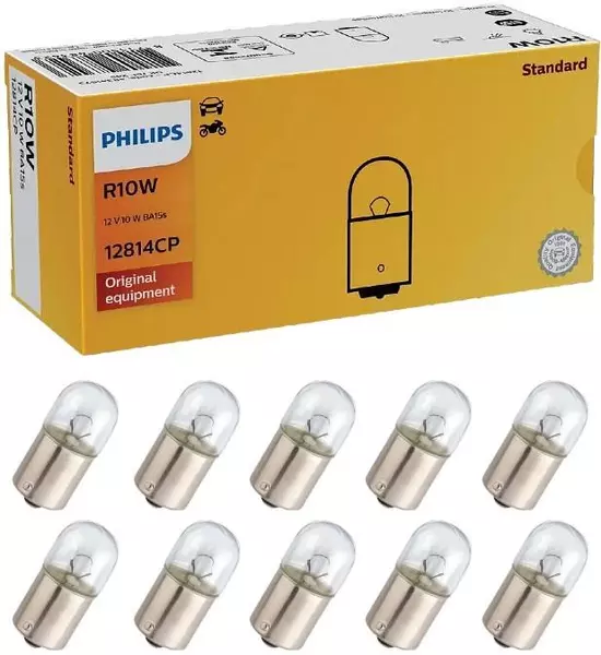 PHILIPS STANDARD R10W 12V 10W BA15S 10 SZTUK