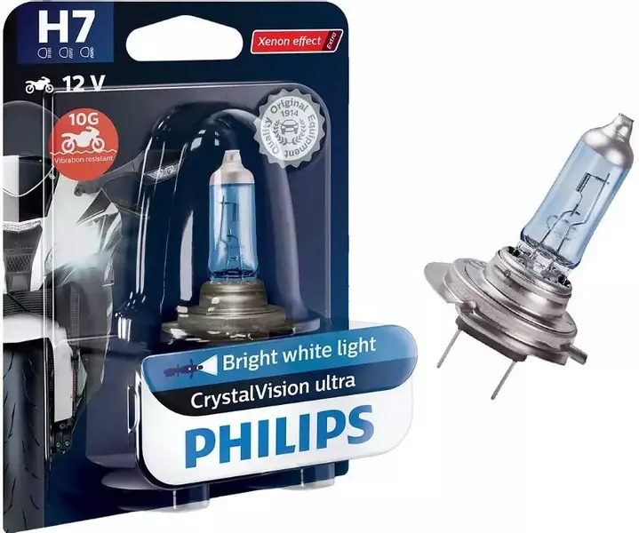 PHILIPS CRYSTAL VISION ULTRA MOTO ŻARÓWKA 12V 55W H7