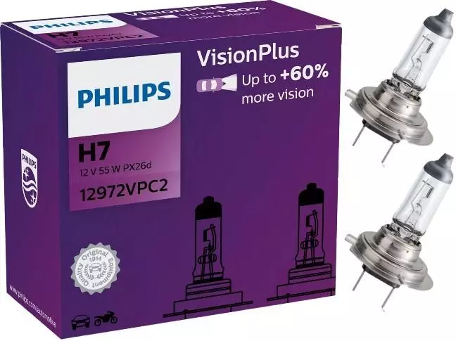 PHILIPS VISION PLUS +60% H7 12V 55W PX26D BOX