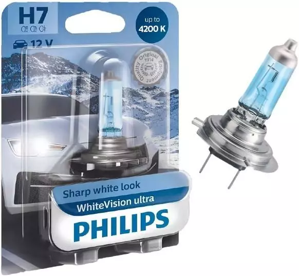 PHILIPS WHITE VISION ULTRA +60% H7 12V 55W