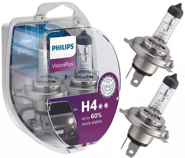 PHILIPS VISION PLUS +60% H4 12V 60/55W P43T DUO