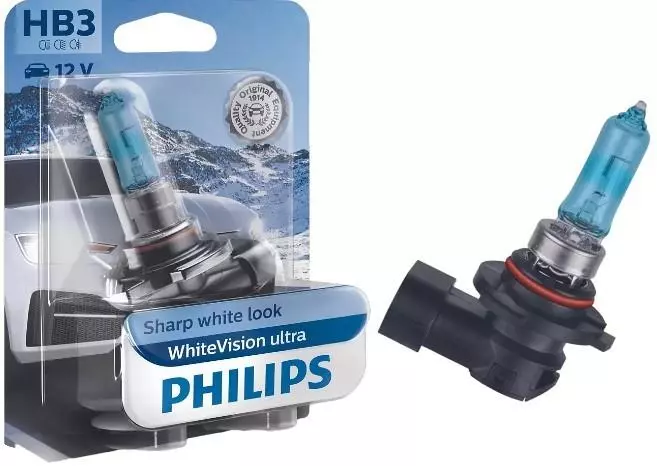 PHILIPS WHITEVISION ULTRA 12V 60W ŻARÓWKA HB3