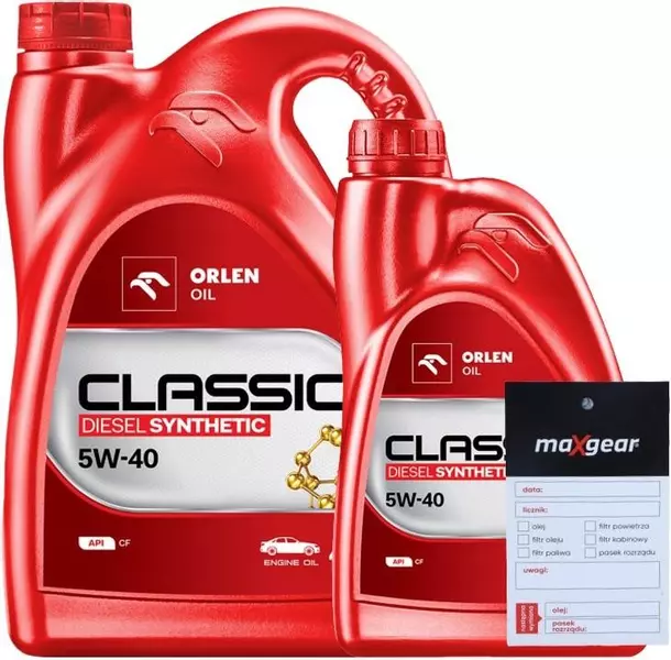 ORLEN PLATINUM CLASSIC DIESEL 5W40 API CF 5,5L + ZAWIESZKA