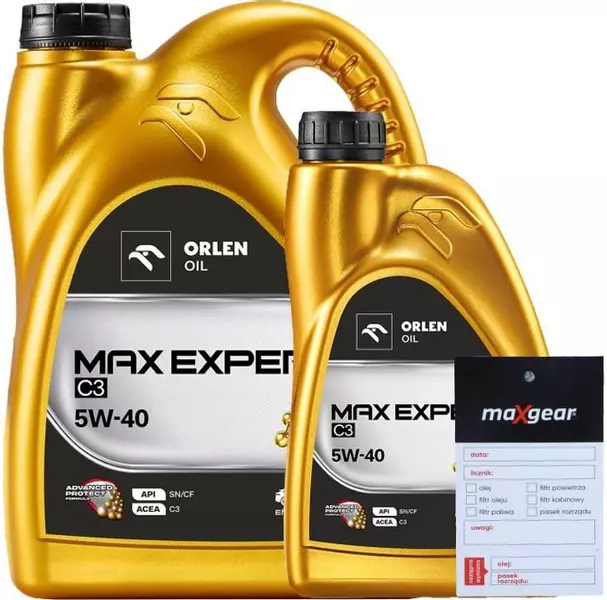 ORLEN PLATINUM MAX EXPERT C3 5W40 SN SM CF 5L + ZAWIESZKA