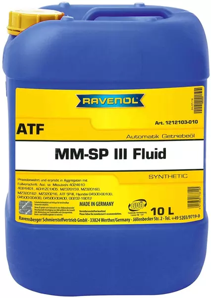 RAVENOL ATF MM SP-III MITSUBISHI HYUNDAI KIA 10L