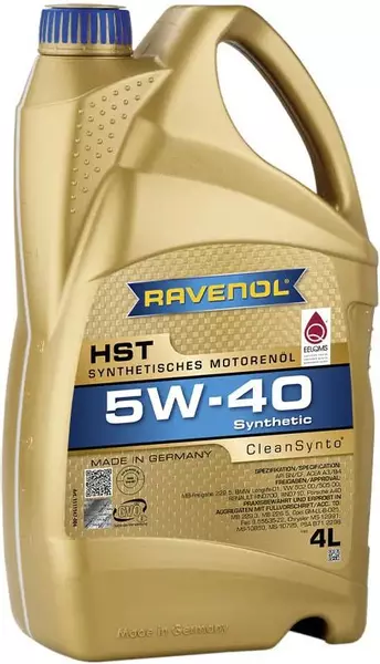 RAVENOL HST CLEANSYNTO OLEJ SILNIKOWY 5W40 4L