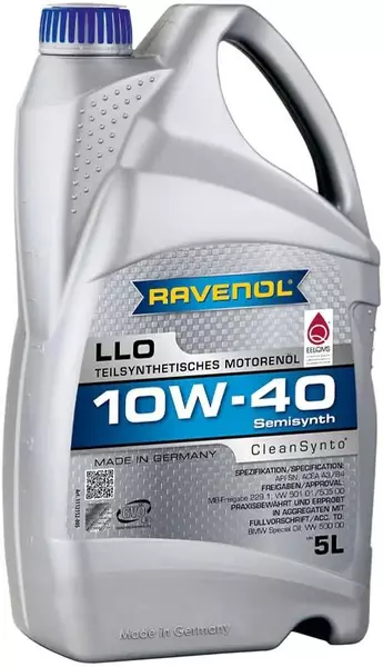 RAVENOL LLO CLEANSYNTO OLEJ SILNIKOWY 10W40 5L