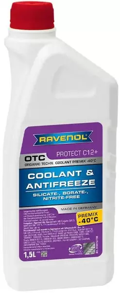 RAVENOL OTC PROTECT C12+ PREMIX -40C GOTOWY PŁYN CHŁODNICZY 1.5L