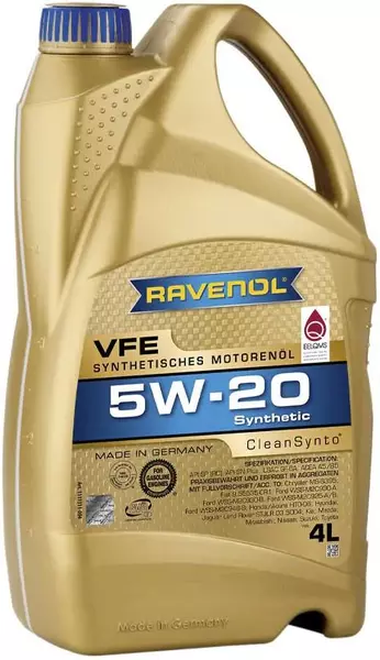 RAVENOL VFE CLEANSYNTO OLEJ SILNIKOWY 5W20 4L