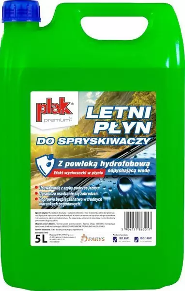 PLAK LETNI PŁYN DO SPRYSKIWACZY Z POWŁOKĄ HYDRO 5L