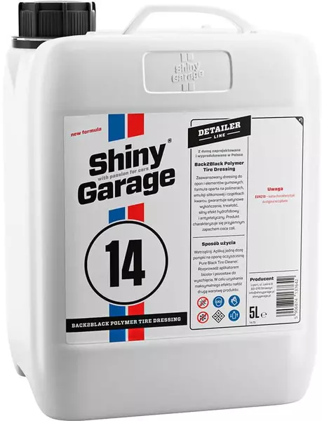 SHINY GARAGE BACK2BLACK POLYMER TIRE DRESSING ŚRODEK DO OPON 5L