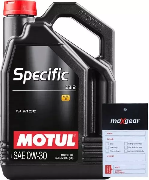 MOTUL SPECIFIC 2312 OLEJ SILNIKOWY 0W30 5L + ZAWIESZKA