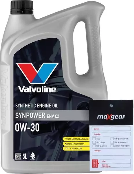 VALVOLINE SYNPOWER ENV C2 0W30 PSA B71 2312 5L + ZAWIESZKA