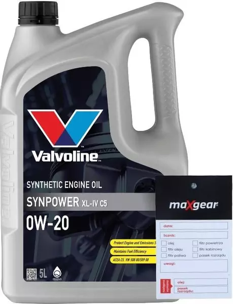 VALVOLINE SYNPOWER XL-IV C5 0W20 A1/B1 5L + ZAWIESZKA