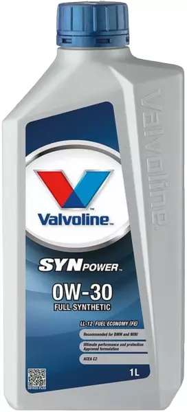 VALVOLINE SYNPOWER LL-12 FE 0W30 ACEA C2 BMW 1L