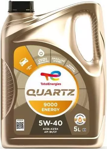 TOTAL QUARTZ 9000 ENERGY 5W40 SN/CF A3/B4 5L